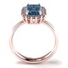 Anello Primum Design Singolo con Topazio Blu e Diamanti Lirimy 3