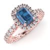 Anello Primum Design Veretta con Topazi Blu e Diamanti Lirimy 2