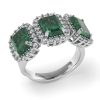 Anello Primum Trilogy con Smeraldi e Diamanti Lirimy