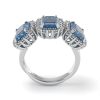Anello Primum Design Trilogy con Topazi Blu e Diamanti Lirimy 3