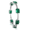 Bracciale Afrodite Taglio Smeraldo con Smeraldi e Diamanti Lirimy 2