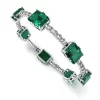 Bracciale Afrodite Taglio Smeraldo con Smeraldi e Diamanti Lirimy