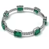 Bracciale Afrodite Taglio Smeraldo con Smeraldi e Diamanti Lirimy 4