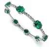 Bracciale Afrodite Taglio Ovale con Smeraldi e Diamanti Lirimy