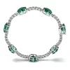 Bracciale Afrodite Taglio Ovale con Smeraldi e Diamanti Lirimy 3