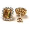 Orecchini Artemide in Oro Giallo con Diamanti Brown e Diamanti Lirimy
