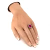 Anello Artemide Design Singolo Smeraldo Con Rubino e Diamanti Lirimy 5