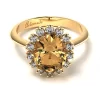 Anello Artemide in Oro Giallo con Diamante Brown e Diamanti Lirimy 4