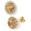 Orecchini Artemide in Oro Giallo con Diamanti Brown e Diamanti Lirimy 4