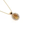Collana Artemide in Oro Giallo con Diamante Brown e Diamanti Lirimy 3