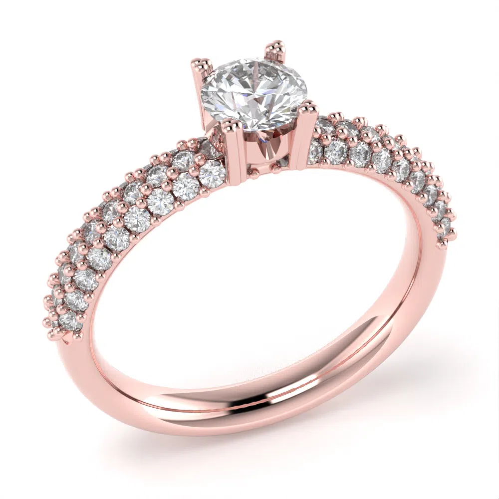Anello Capri in Oro Rosa con Diamanti Lirimy