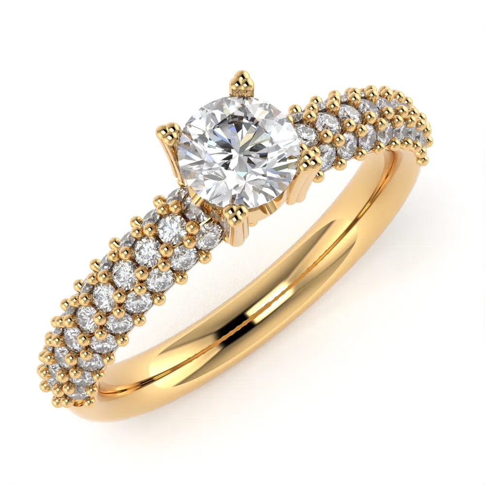 Anello Capri in Oro Giallo con Diamanti Lirimy 2