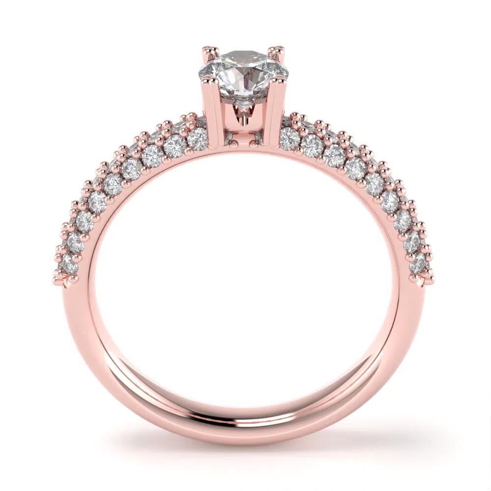 Anello Capri in Oro Rosa con Diamanti Lirimy 4