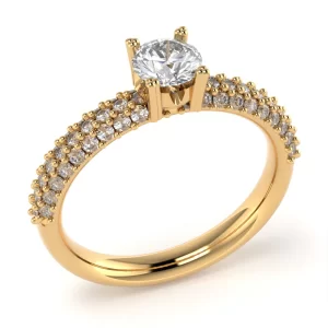 Anello Capri in Oro Giallo con Diamanti Lirimy