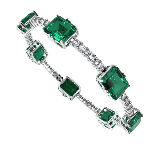 Bracciale Afrodite Diamanti e Smeraldo Collezione Afrodite
