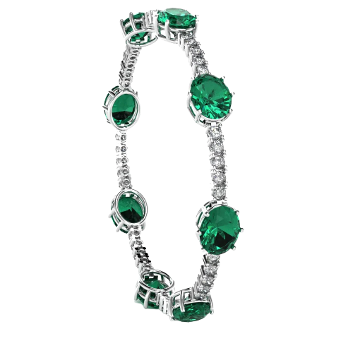 Bracciale Afrodite Diamanti e Smeraldo Collezione Afrodite