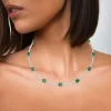 Collier Afrodite Taglio Ovale con Smeraldi e Diamanti Lirimy 5