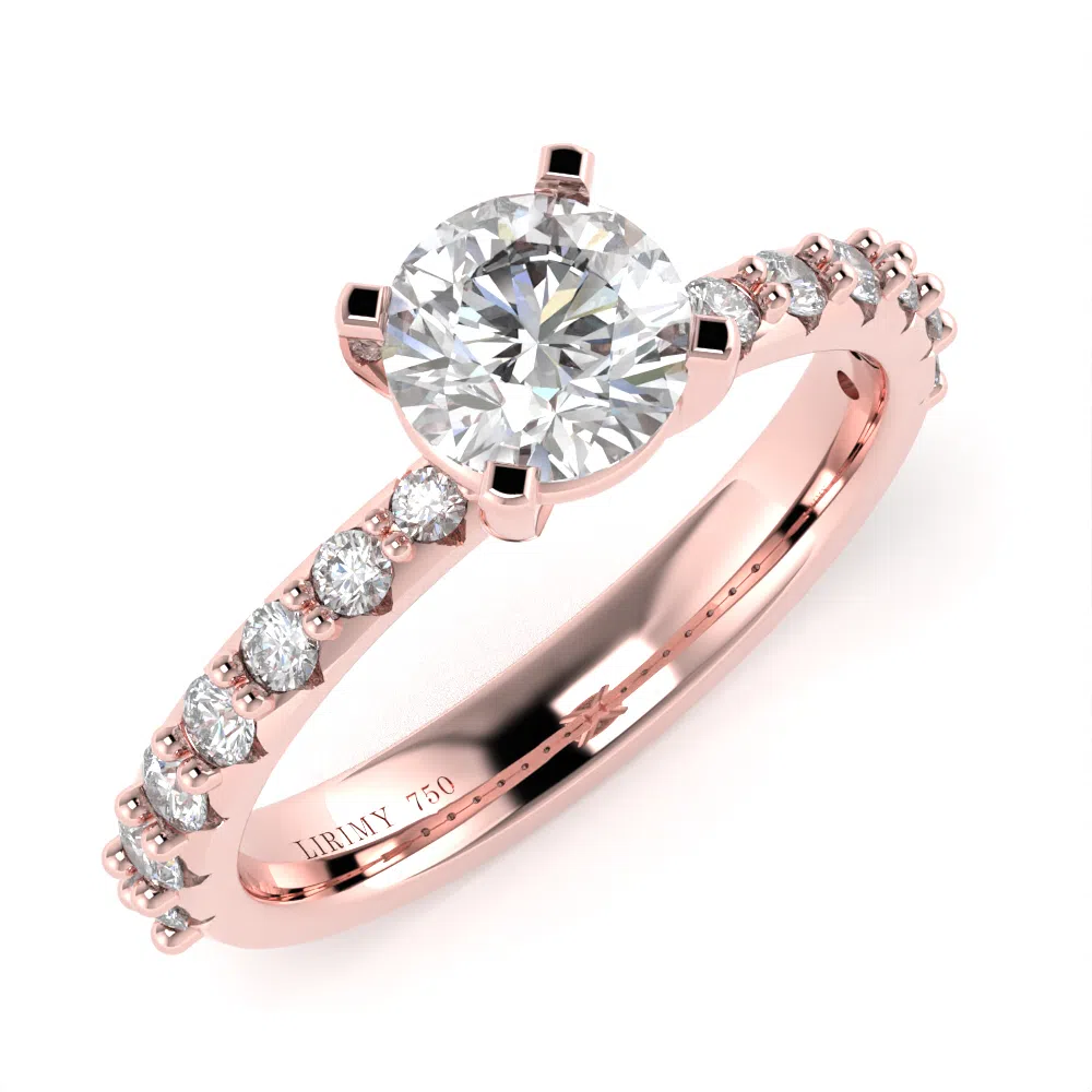 Anello Shine in Oro Rosa con Diamanti Lirimy 2