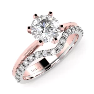 Anello Together in Oro Rosa e Bianco con Diamanti Lirimy 2