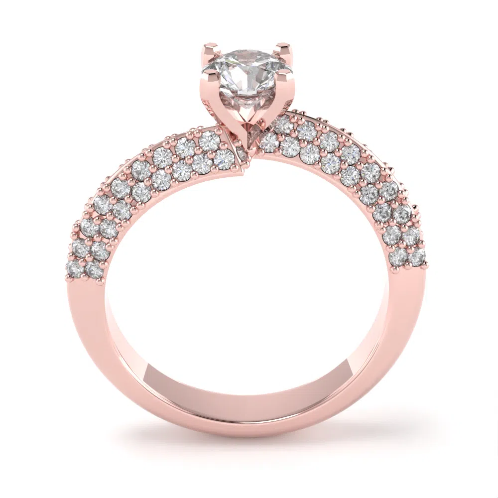Anello Kiss in Oro Rosa 18kt con Diamanti Lirimy 3