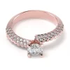 Anello Kiss in Oro Rosa 18kt con Diamanti Lirimy 4