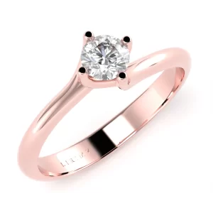 Anello Valentino in Oro Rosa con Diamanti Lirimy 2