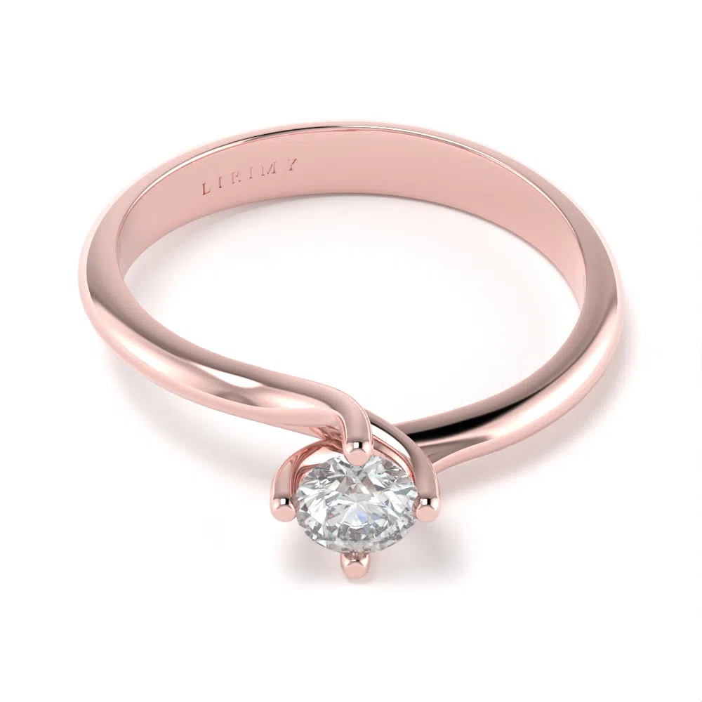 Anello Valentino in Oro Rosa con Diamanti Lirimy 4