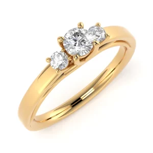 Anello Gioia in Oro Giallo con Diamanti Lirimy 2