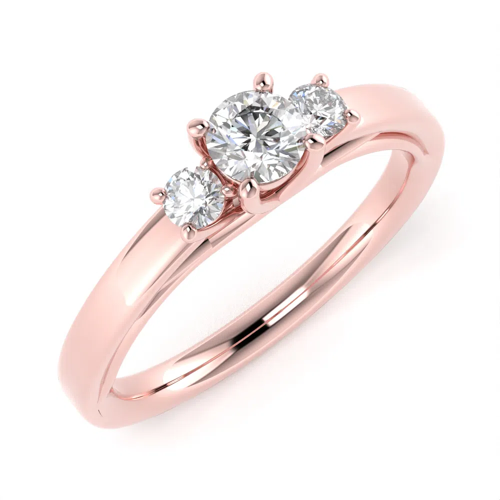 Anello Gioia in Oro Rosa con Diamanti Lirimy 2