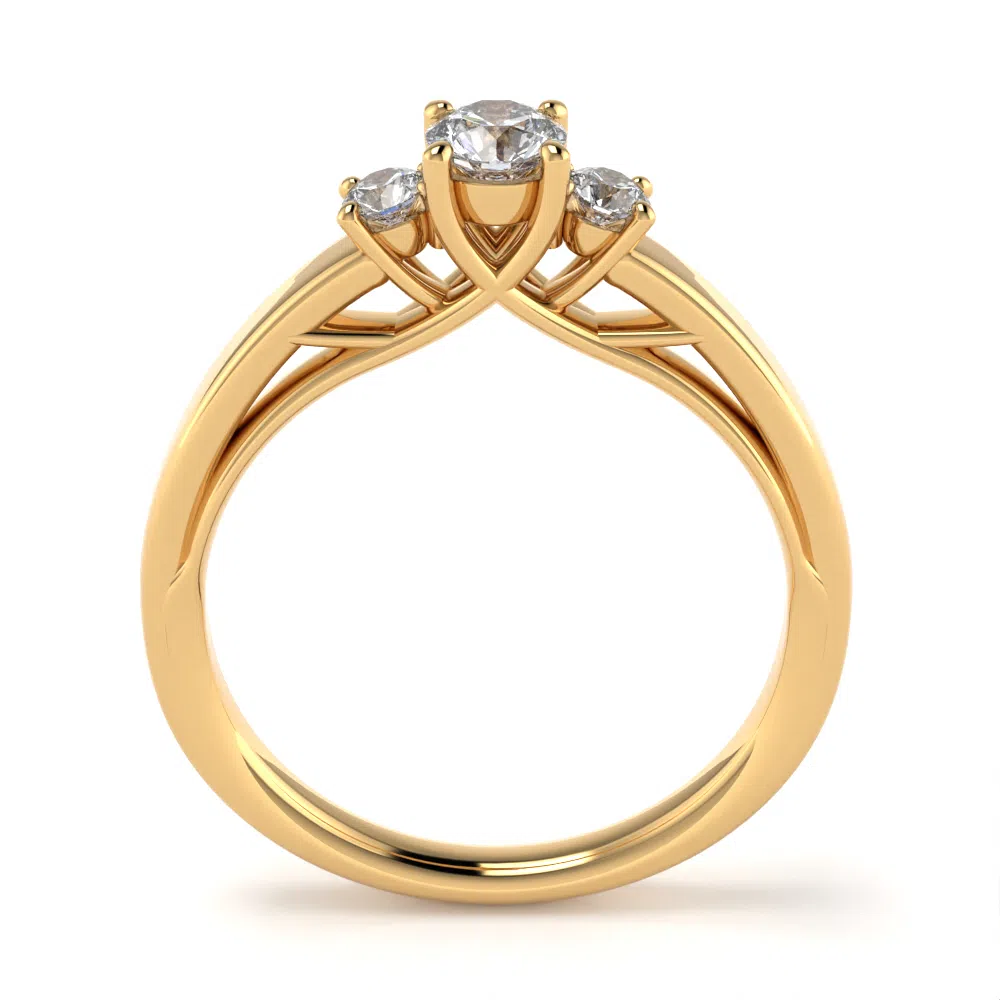 Anello Gioia in Oro Giallo con Diamanti Lirimy 3