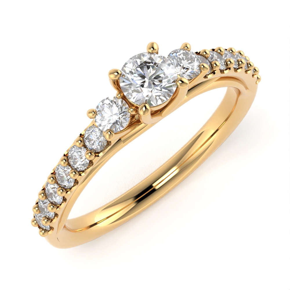 Anello Gioia in Oro Giallo con Diamanti Lirimy 2