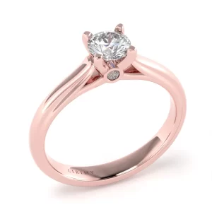 Anello Enfasi in Oro Rosa con Diamanti Lirimy