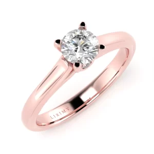 Anello Enfasi in Oro Rosa con Diamanti Lirimy 2