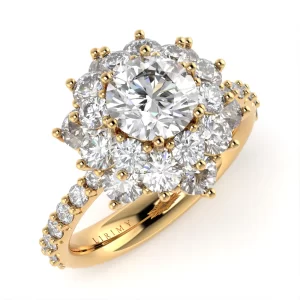 Anello Elanor in Oro Giallo con Diamanti Lirimy 2