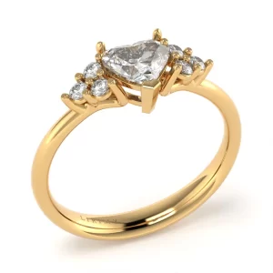 Anello Lovely in Oro Giallo con Diamanti Lirimy