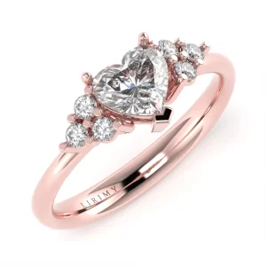 Anello Lovely in Oro Rosa con Diamanti Lirimy 2