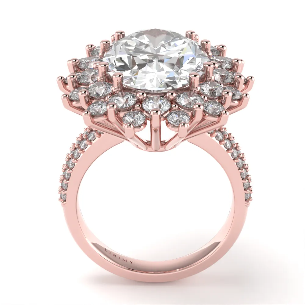 Anello Esplosione in Oro Rosa con Diamanti Lirimy 3