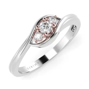 Anello Eternal in Oro Bianco e Rosa con Diamanti Lirimy 2