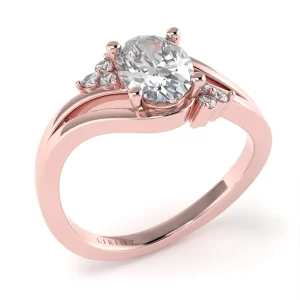 Anello Vitas in Oro Rosa con Diamanti Lirimy