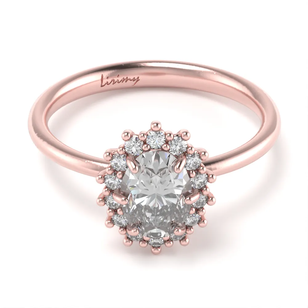 Anello Luxury in Oro Rosa con Diamanti Lirimy 4